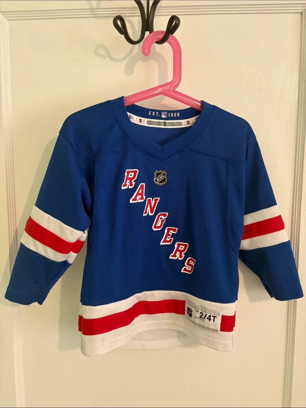 NHL New York Rangers Youth Blue Hockey Jersey - 2/4T